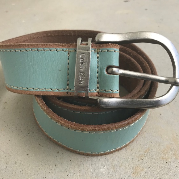 Calvin Klein Jeans Accessories - Calvin Klein Women Belt Genuine Leather Turquoise